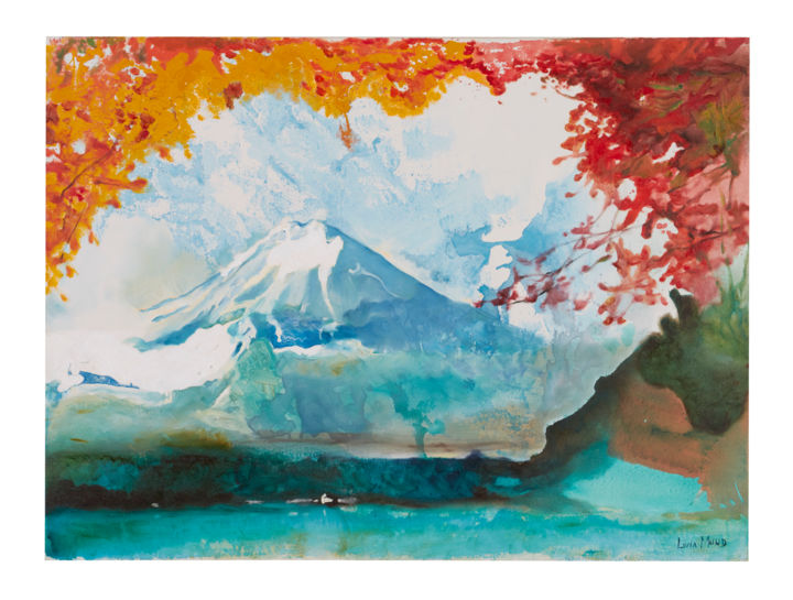 Painting titled "Monte Fuji" by Livia Mund, Original Artwork, Acrylic
