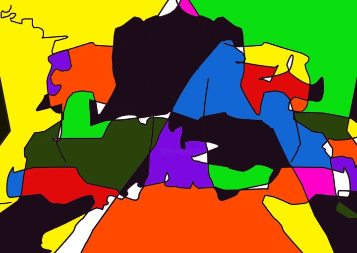 Arte digital titulada "Puzzle" por Martina .D., Obra de arte original, Pintura Digital