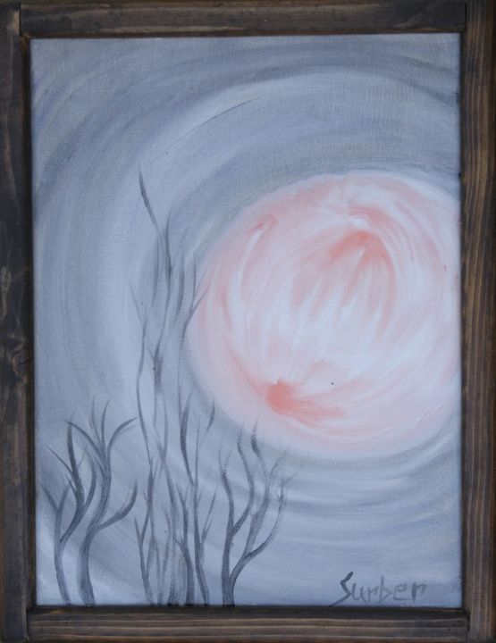 绘画 标题为“Midnight Moon” 由Suzanne Surber, 原创艺术品, 油