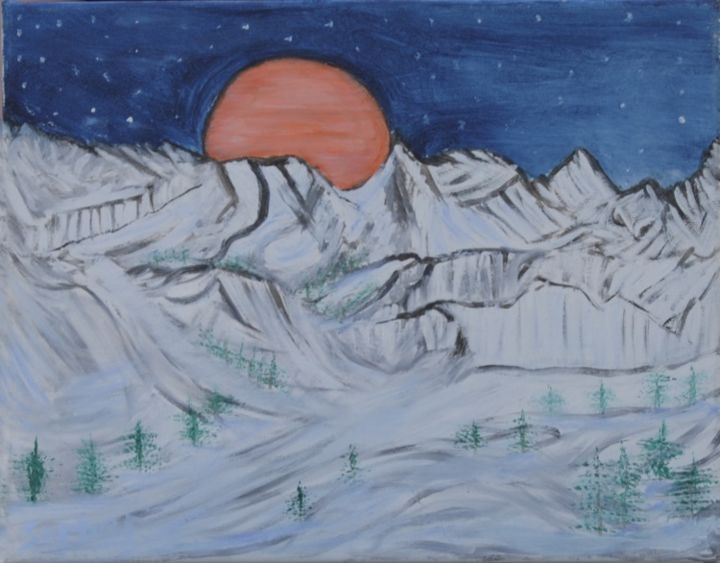 Картина под названием "dreams-of-skiing.jpg" - Suzanne Surber, Подлинное произведение искусства
