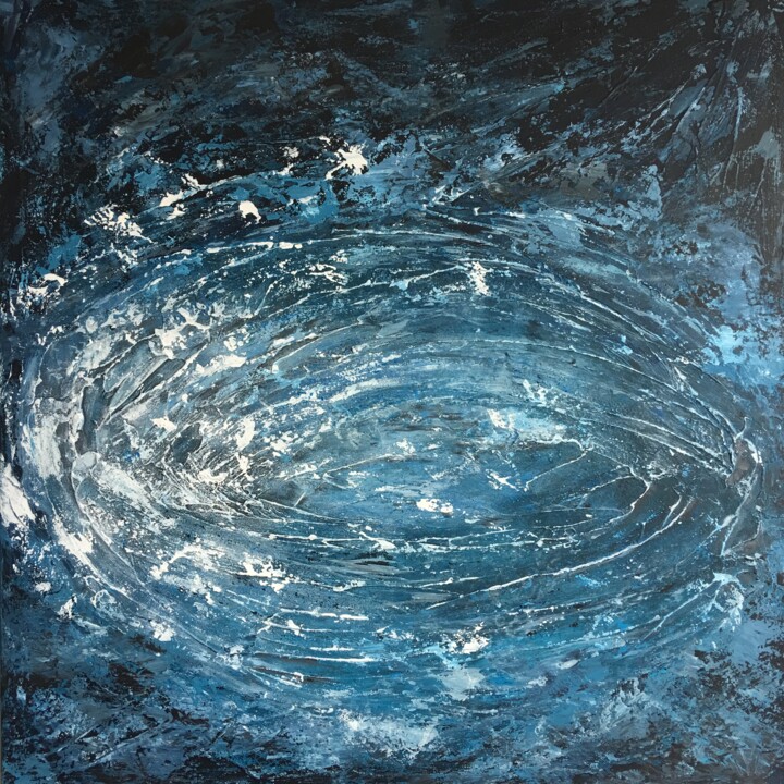 Peinture intitulée "Ice Blue - Frozen m…" par Living Sparkle, Œuvre d'art originale, Acrylique