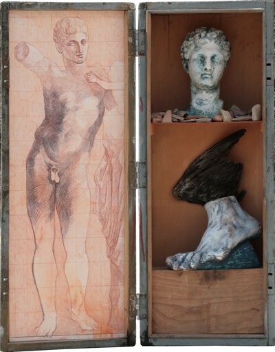 Painting titled "Archaeology:Hermes" by Liviu Epuras, Original Artwork