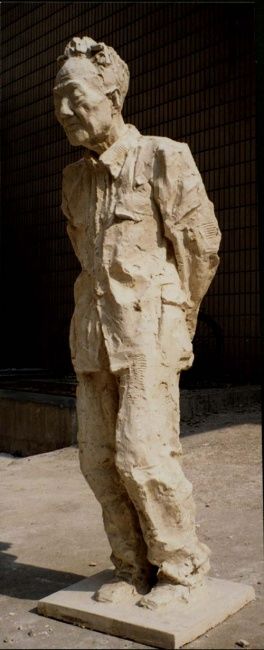 Sculpture titled "巴金" by Xiang Qun Li, Original Artwork