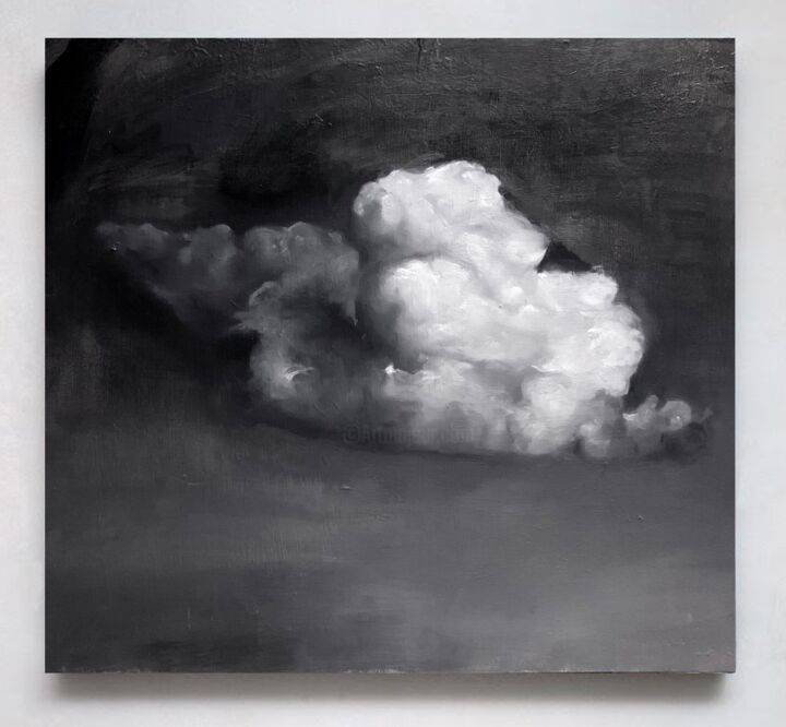Peinture intitulée "White cloud 1" par Liza Orlovska, Œuvre d'art originale, Huile Monté sur Châssis en bois