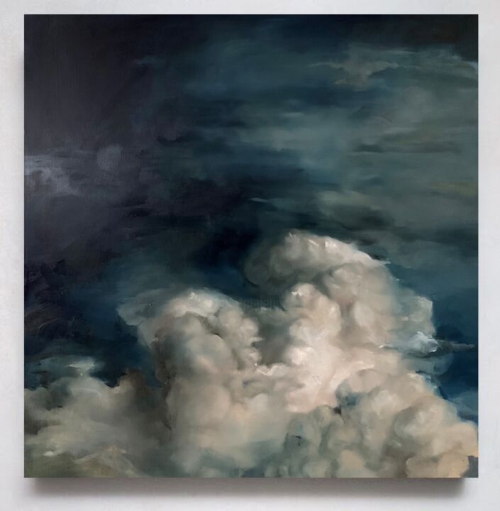 Ζωγραφική με τίτλο "Thunderstorms sky" από Liza Orlovska, Αυθεντικά έργα τέχνης, Λάδι