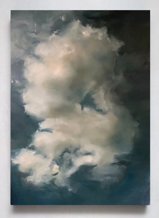 Malerei mit dem Titel "Blue cloud 2" von Liza Orlovska, Original-Kunstwerk, Öl