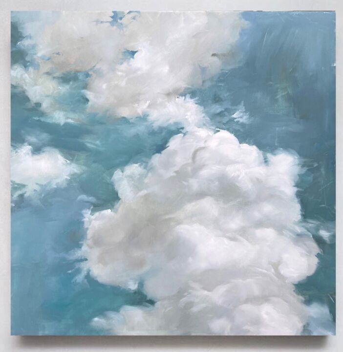 Pittura intitolato "Blue Sky 5" da Liza Orlovska, Opera d'arte originale, Olio