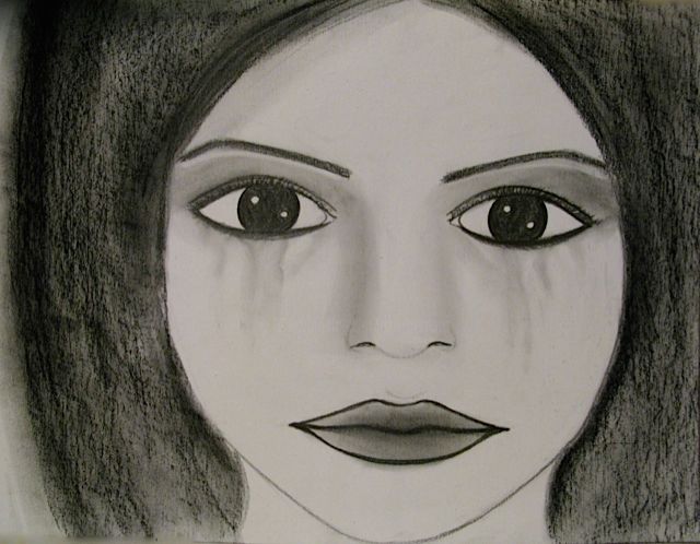 Desenho intitulada "Bright eyes, portra…" por Liza Peninon, Obras de arte originais, Lápis