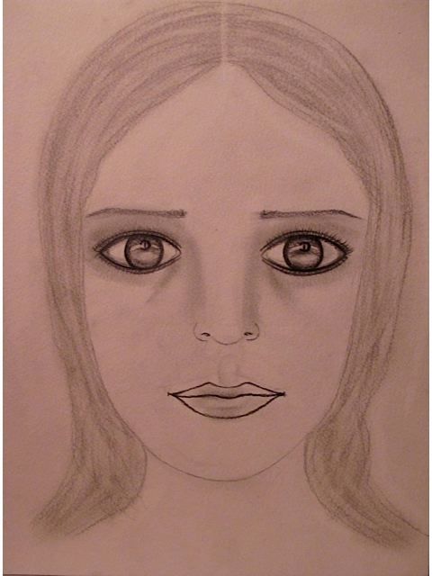 Dessin intitulée "Angélique, portrait" par Liza Peninon, Œuvre d'art originale, Crayon
