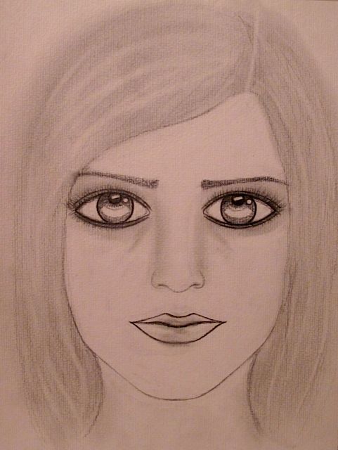 Drawing titled "Eyes Never Lie, por…" by Liza Peninon, Original Artwork, Pencil
