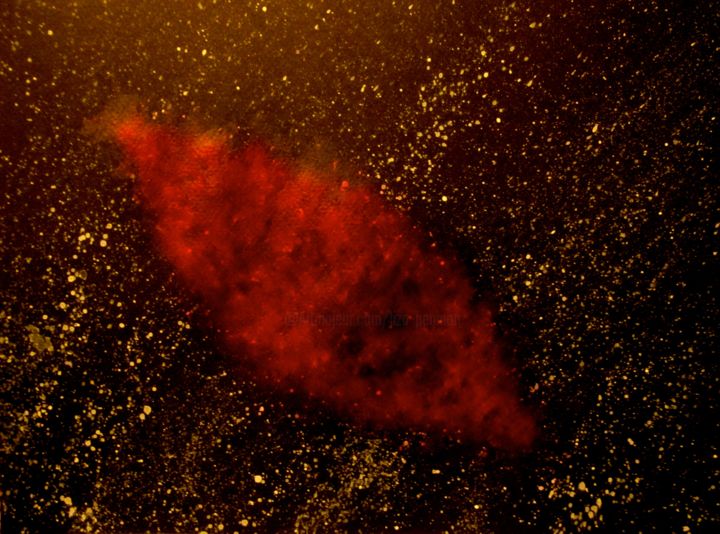 绘画 标题为“Red ruby nebula, ab…” 由Liza Peninon, 原创艺术品, 丙烯