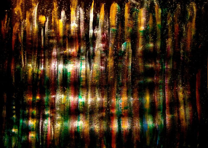 Peinture intitulée "Cosmic Pipe Organs,…" par Liza Peninon, Œuvre d'art originale, Acrylique