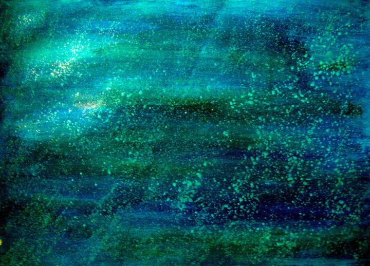 Peinture intitulée "Ocean Nebula, abstr…" par Liza Peninon, Œuvre d'art originale, Acrylique