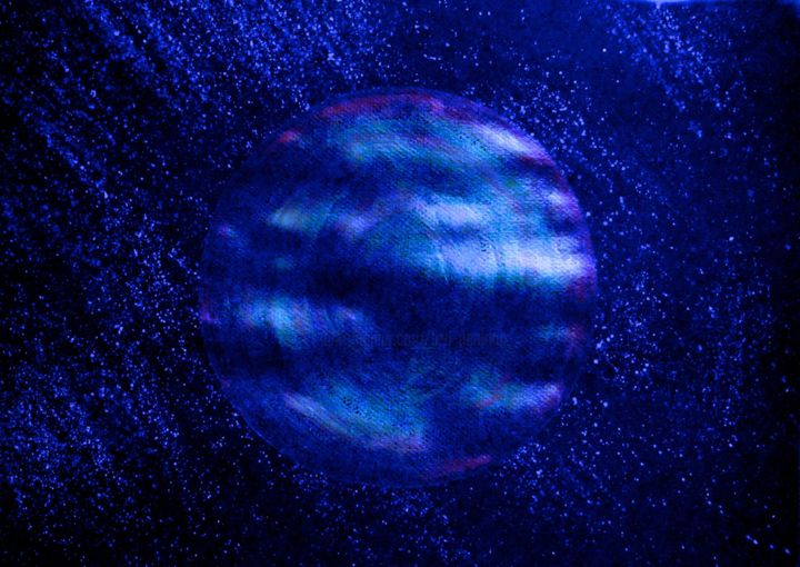 Pittura intitolato "Indigo Galaxy, abst…" da Liza Peninon, Opera d'arte originale, Acrilico