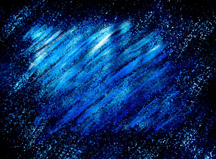 Pintura intitulada "Cosmic Rays, abstra…" por Liza Peninon, Obras de arte originais, Acrílico