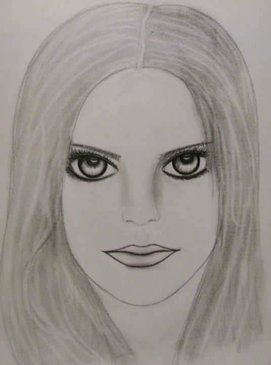 Drawing titled "Haunting ... portra…" by Liza Peninon, Original Artwork, Pencil