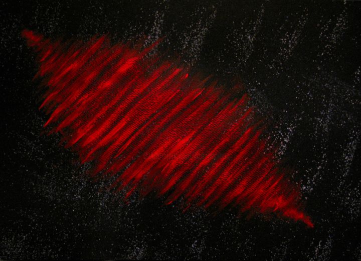 Painting titled "Silent Nebula, abst…" by Liza Peninon, Original Artwork, Acrylic