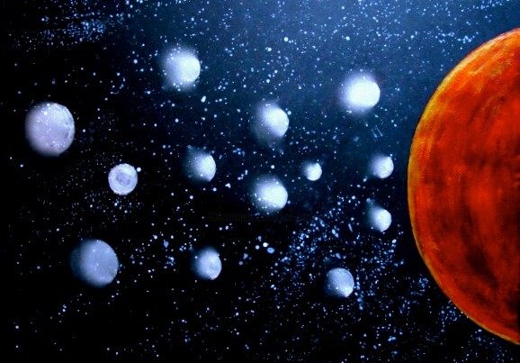 Peinture intitulée "Another Galaxy, abs…" par Liza Peninon, Œuvre d'art originale, Acrylique