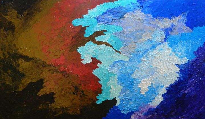 Painting titled "Rhapsody - abstract…" by Liza Wheeler, Original Artwork, Acrylic