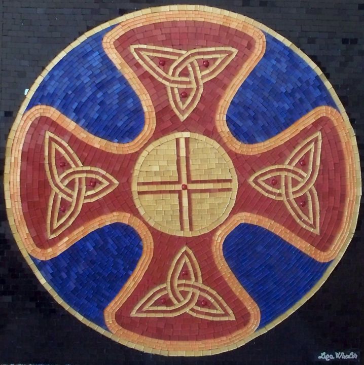 Sculpture intitulée "Celtic Shield - mix…" par Liza Wheeler, Œuvre d'art originale, Autre