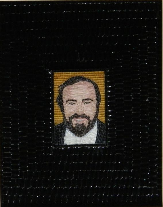 Skulptur mit dem Titel "Luciano Pavarotti -…" von Liza Wheeler, Original-Kunstwerk, Andere