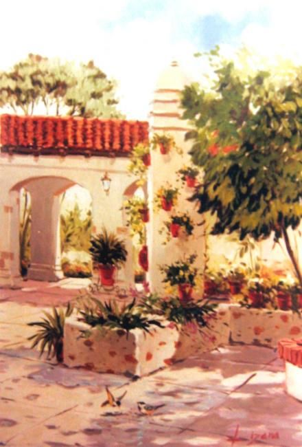 Painting titled "Nuestro Hogar" by Lizana, Original Artwork, Oil