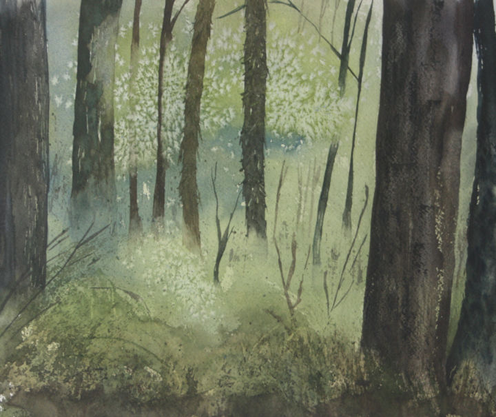 Painting titled "After the Storm" by Lisa Jh Gardner, Original Artwork, Watercolor