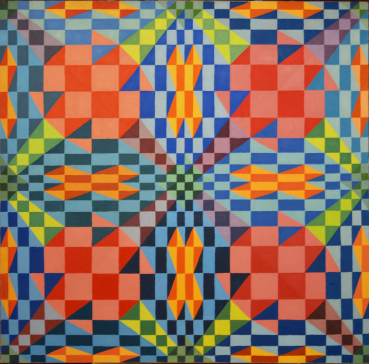 Картина под названием "Kaleidoscope" - Ljm Art House, Подлинное произведение искусства, Масло