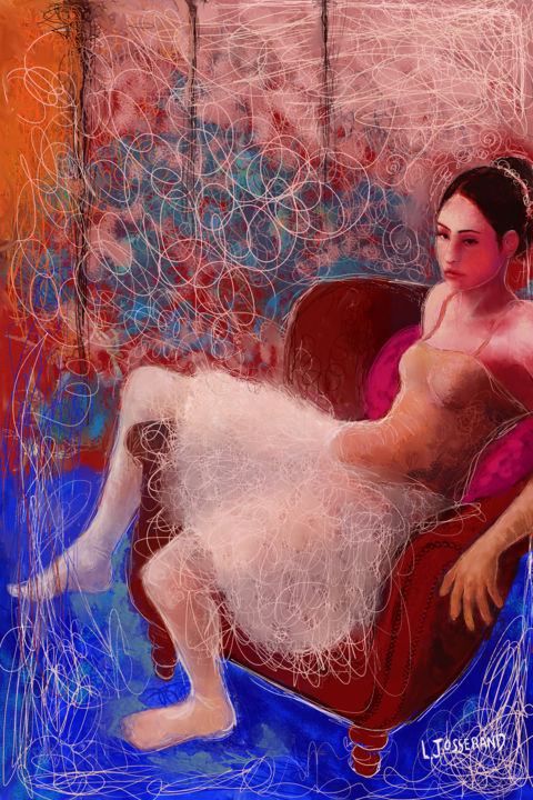 Digital Arts titled "Swan Lake - Act II" by L. Joss, Original Artwork, Digital Painting