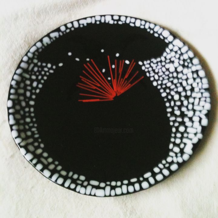 Sculpture titled "Cosmic" by Lynette Rosen, Original Art, Glass