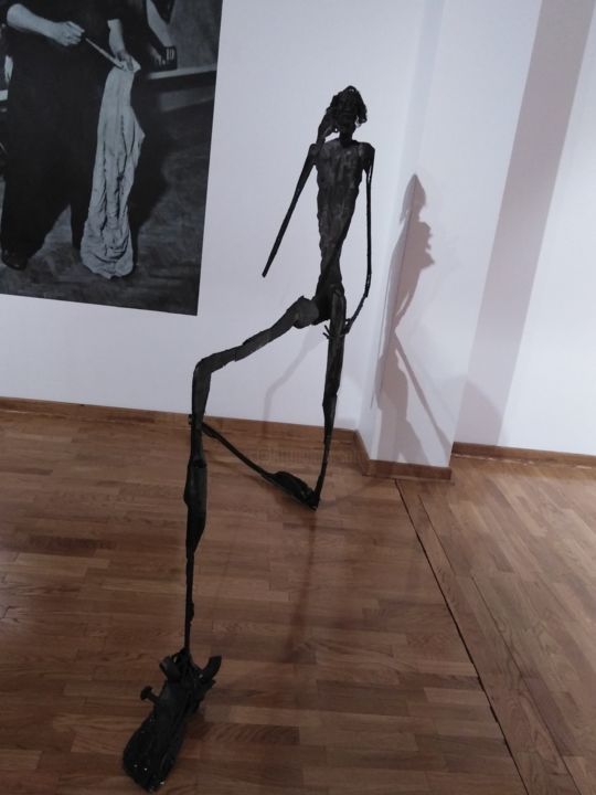 Sculpture titled "Salvador Dali" by Ljuba, Original Artwork, Metals