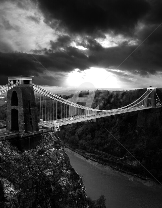 Fotografia intitulada "cliftonsuspension-b…" por Lloyd Gill, Obras de arte originais