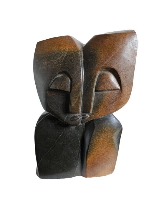 Sculpture titled "Lovers" by Lloyd Mwarowa, Original Artwork, Stone
