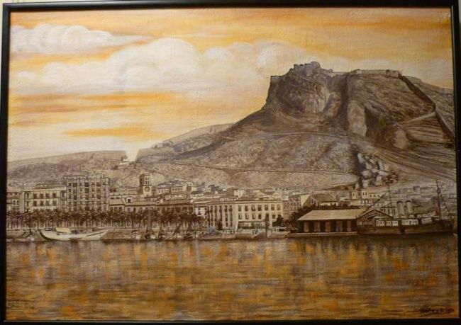 Картина под названием "Puerto Alicante AÑO…" - Paco Ibañez  Prieto, Подлинное произведение искусства