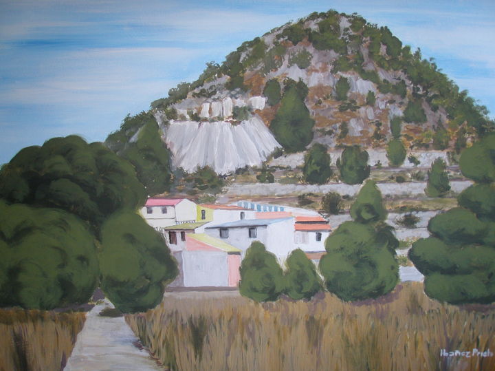 Peinture intitulée "serra des penyes" par Paco Ibañez  Prieto, Œuvre d'art originale