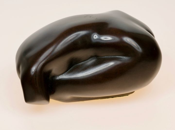 Sculpture titled "In Repose" by Louis Moffett, Original Art, Bronze