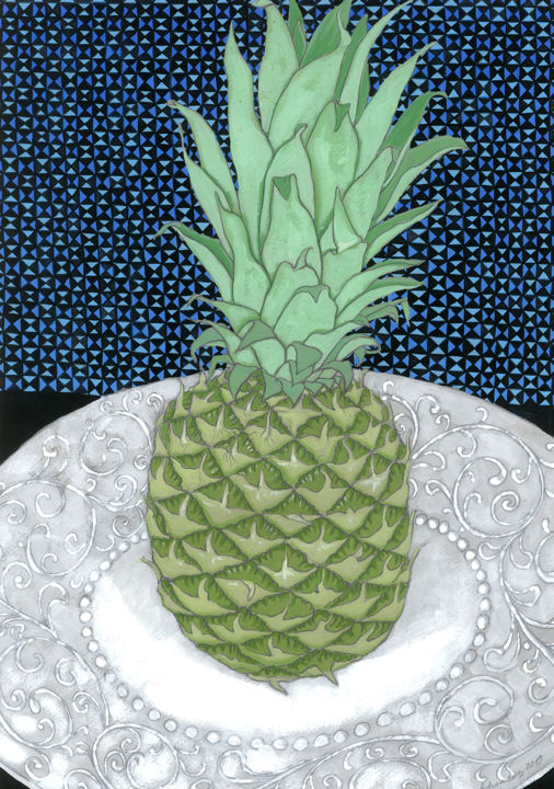 Pineapple Drawing By Natalie Levkovska Artmajeur