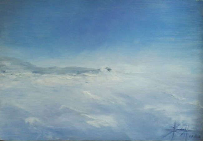 Peinture intitulée "brume marine" par Ln Henry, Œuvre d'art originale