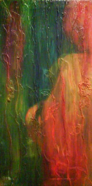Peinture intitulée "pluie éxotique" par Ln Henry, Œuvre d'art originale