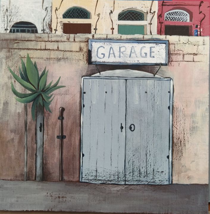 Painting titled "Dreaming about Malta" by Mariia Demidova, Original Art, Acrylic Mounted on Stretcher frame