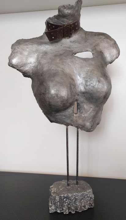 Sculpture intitulée "Sculpture Buste en…" par Lo-Z, Œuvre d'art originale, Béton