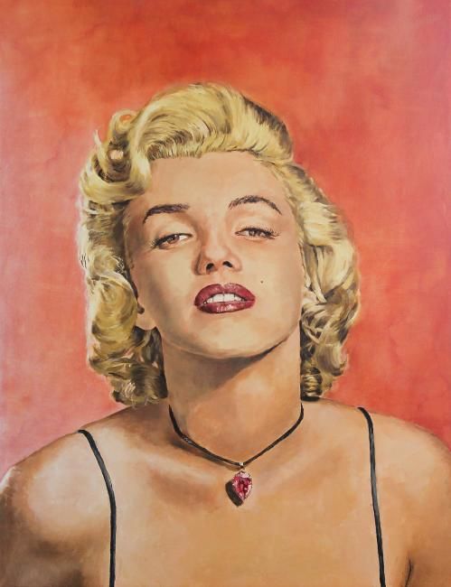 Malerei mit dem Titel "Marilyn Monroe" von Loaded88, Original-Kunstwerk, Öl
