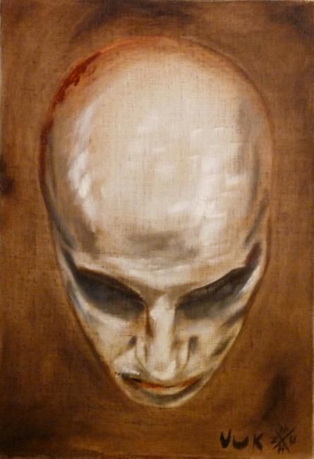 Painting titled ""Head" by Vuk Z.No.…" by Vuk, Original Artwork, Oil