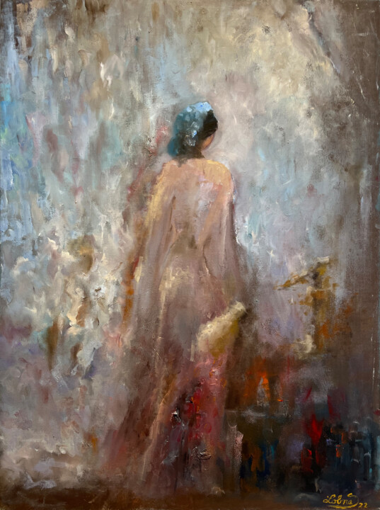 Pittura intitolato "Daydream" da Lobna Sadek, Opera d'arte originale, Olio
