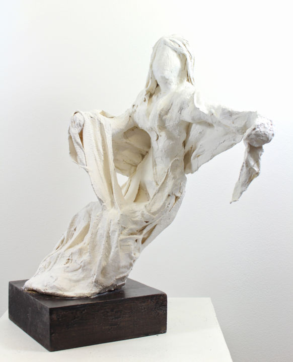 Sculpture intitulée "Déférence" par Lode, Œuvre d'art originale, Plâtre