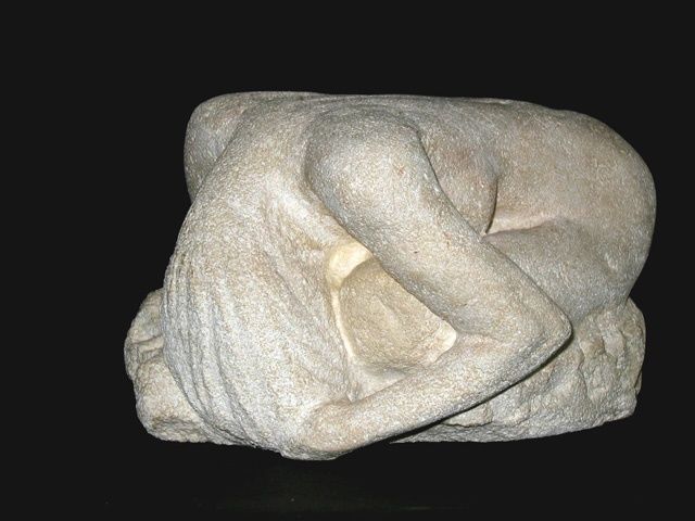 Sculpture intitulée "Soledad" par Lode, Œuvre d'art originale, Pierre