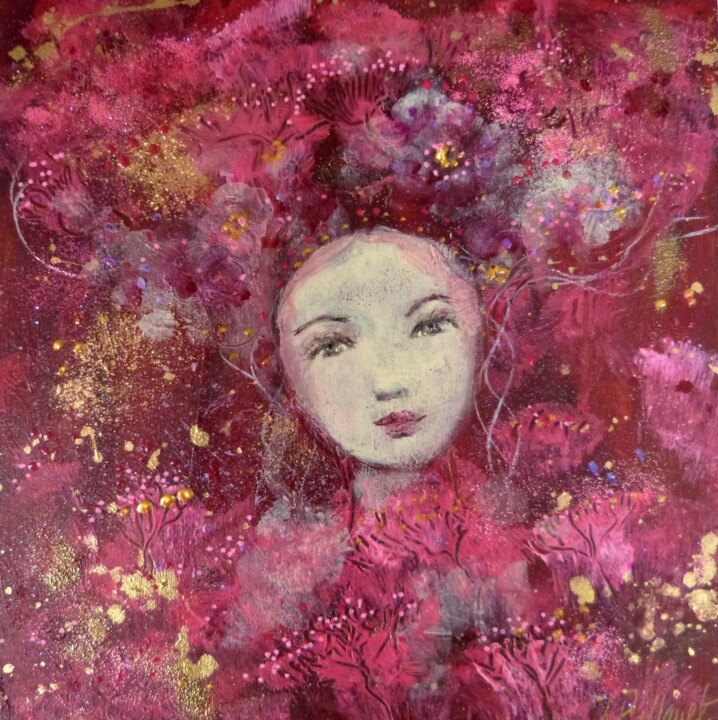 Painting titled "Pink Abysses" by Loetitia Pillault, Original Artwork, Acrylic