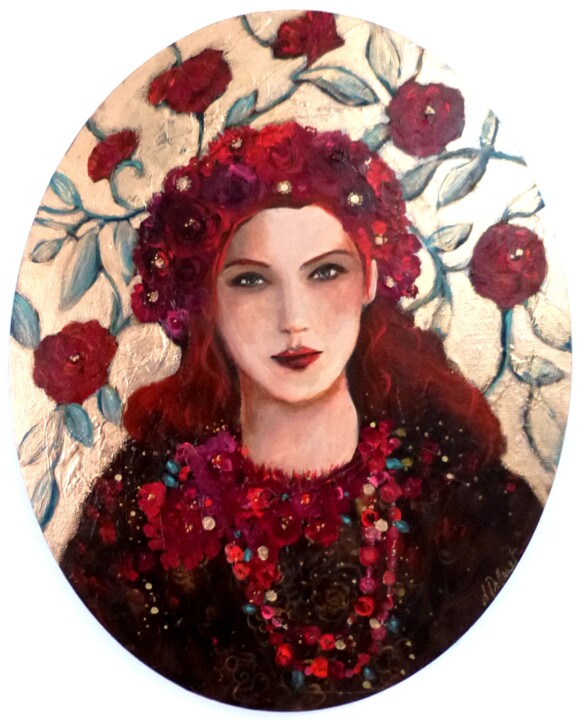 Картина под названием "Lili Patchouli" - Loetitia Pillault, Подлинное произведение искусства, Акрил Установлен на Деревянная…