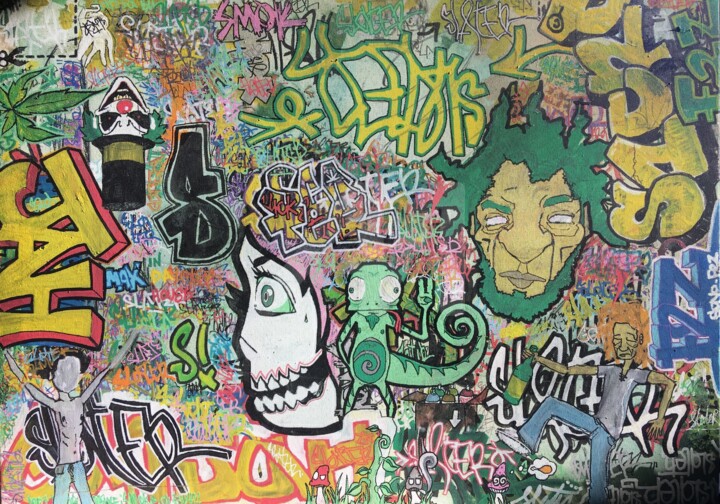 Peinture intitulée "eF2Zed" par Loeyslater, Œuvre d'art originale,