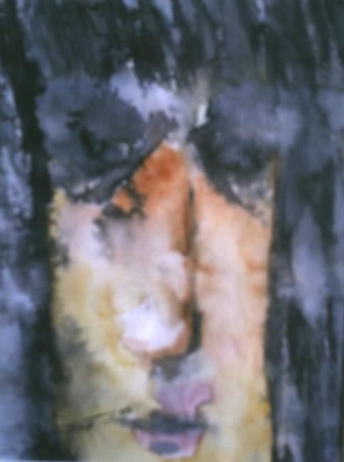 Malarstwo zatytułowany „face” autorstwa Khaled El Halapy, Oryginalna praca